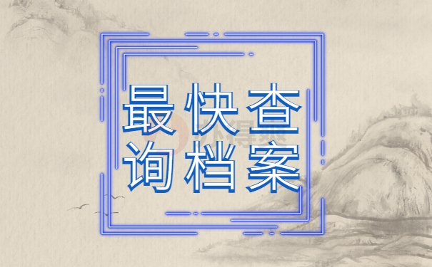 最快查询档案