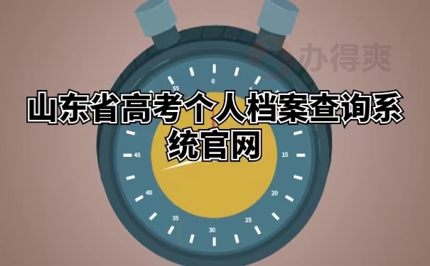 山东省高考个人档案查询系统官网 