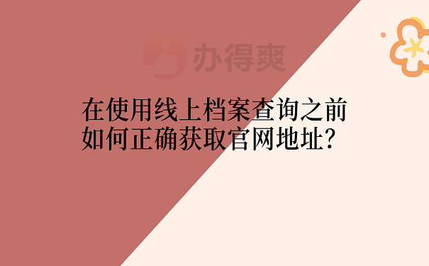 在使用线上档案查询之前如何正确获取官网地址？
