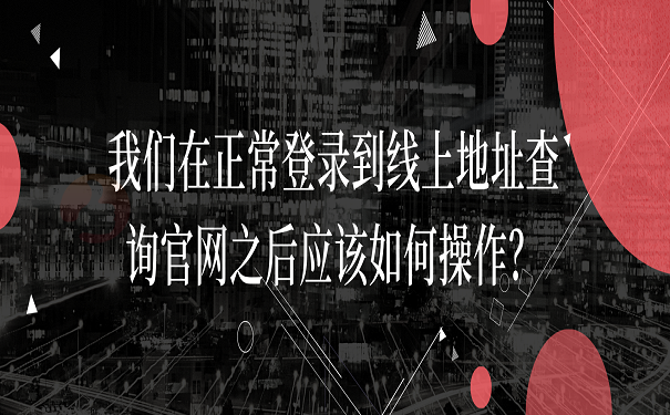 我们在正常登录到线上地址查询官网之后应该如何操作？