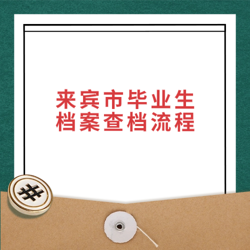 来宾市毕业生档案查档流程