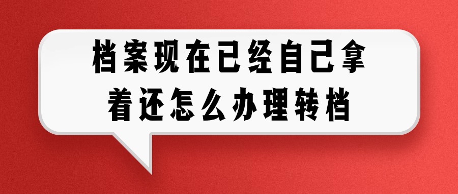 档案现在已经自己拿着还怎么办理转档