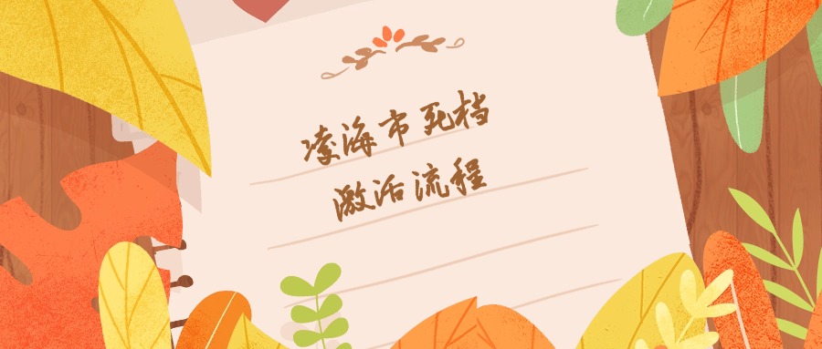 凌海市死档激活流程