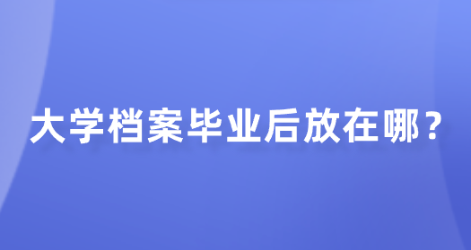大学档案毕业后放在哪？